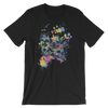 Lots of Skulls and Patches of Paint All Over The Place - Best Cool Men Tshirt - TEE PERIOD