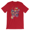 Lots of Skulls and Patches of Paint All Over The Place - Best Cool Men Tshirt - TEE PERIOD