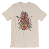 A Huge Coat of Arms Featuring a majestic Gothic Lion - Best Cool Men Tshirt - TEE PERIOD