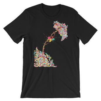 Colorful Flowers and Two Skeletal Hands - Best Funny Men Tshirt - TEE PERIOD