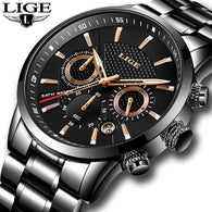 Relojes Hombre 2018 New LIGE Mens Watches Top Brand Luxury Fashion Business Quartz Watch Men Military Sport Waterproof Clock+Box - TEE PERIOD